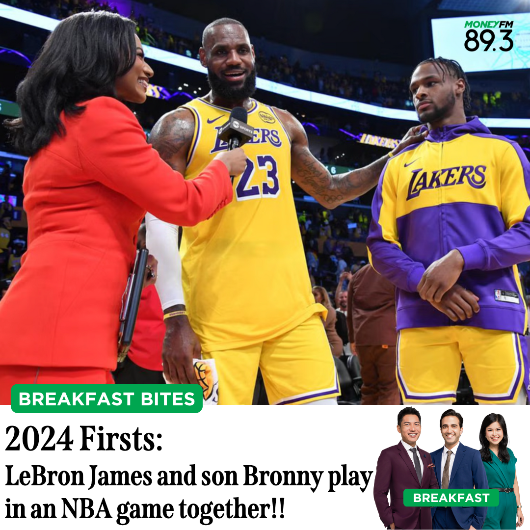 Breakfast Bites: 2024 Firsts - LeBron James and son Bronny play in an NBA game together!!