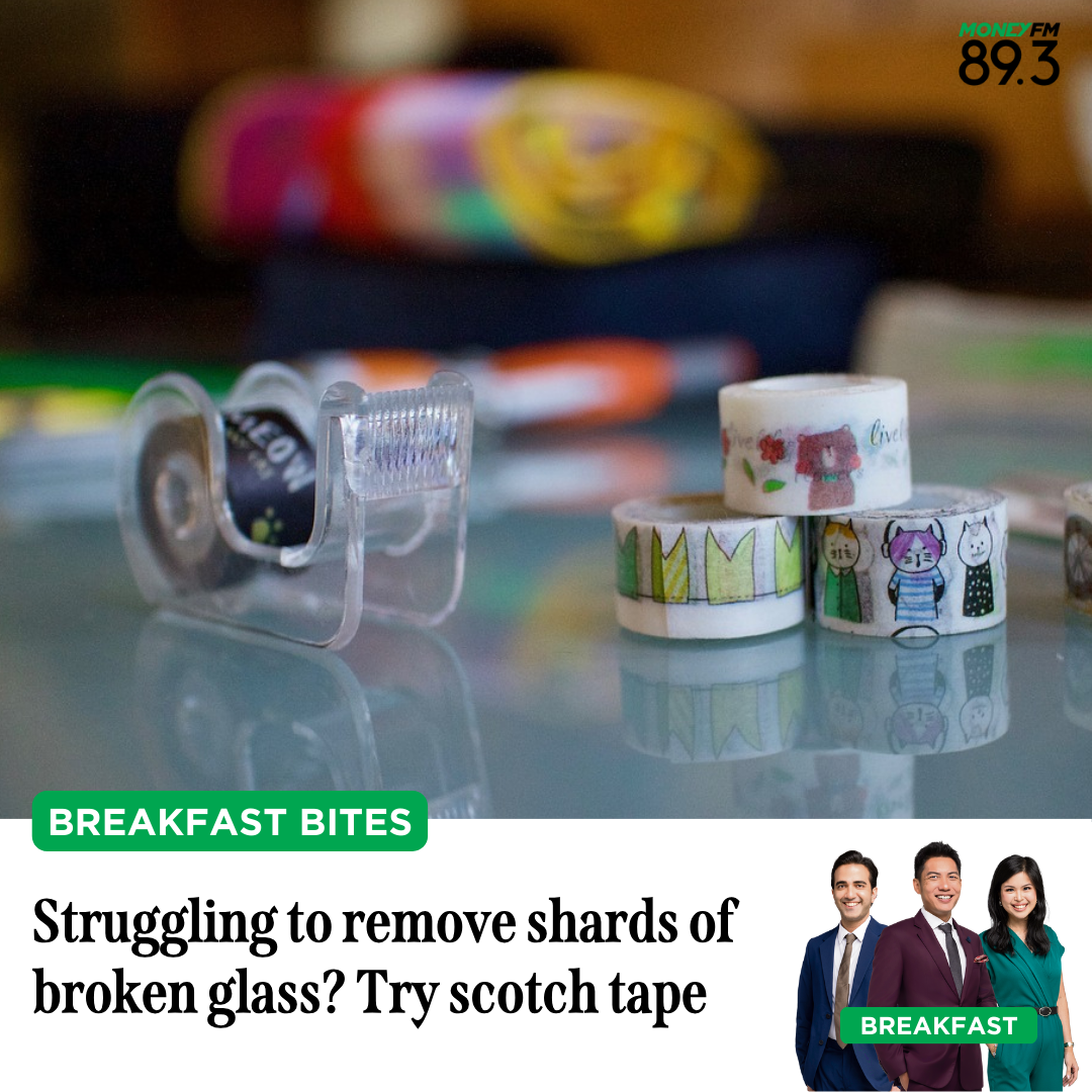 Struggling to remove shards of broken glass? Try scotch tape!