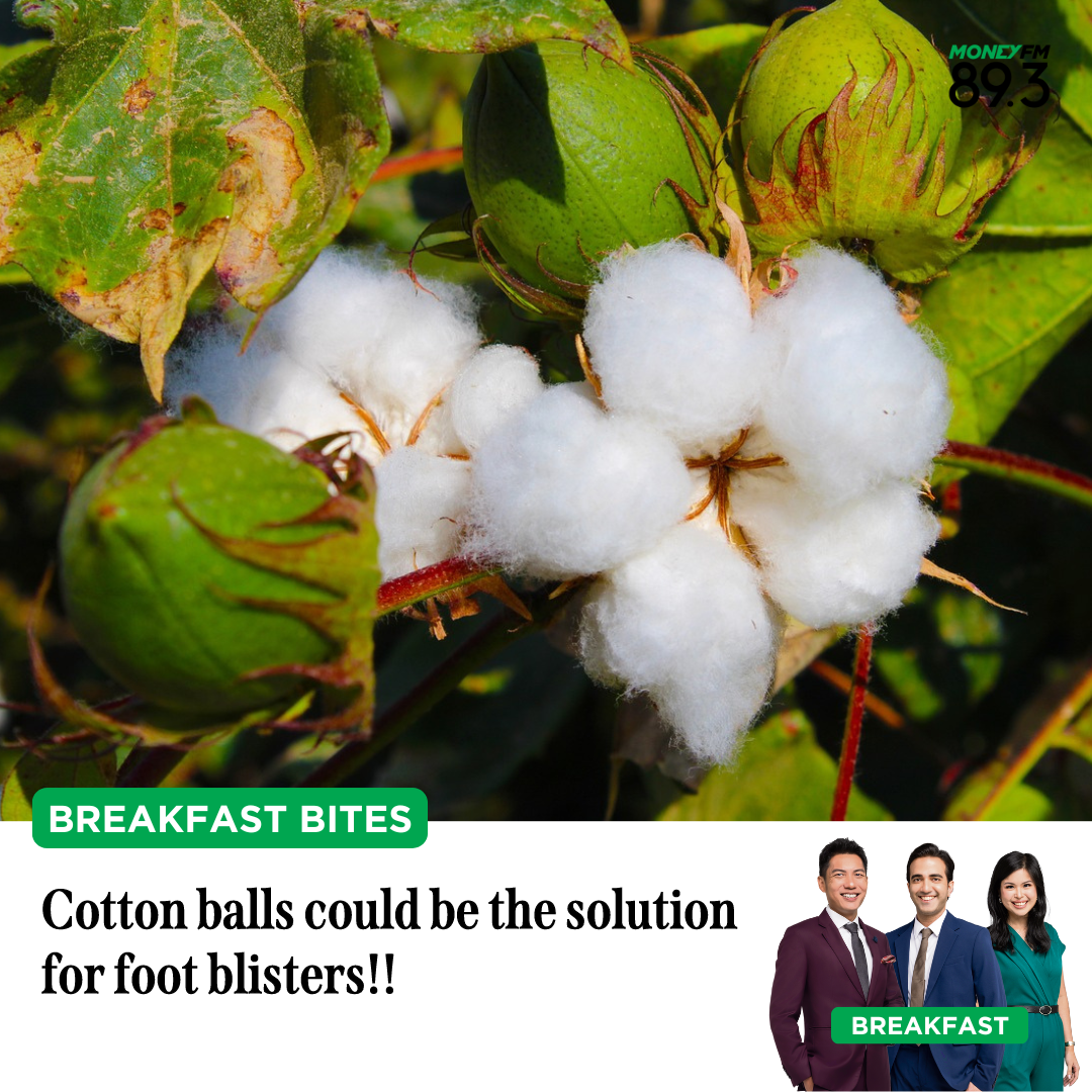 Breakfast Bites: Cotton balls could be the solution for your foot blisters!!