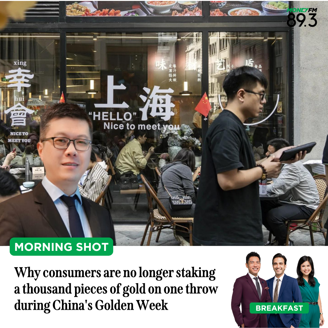 Morning Shot: Why consumers are no longer staking a thousand pieces of gold on one throw during China's Golden Week