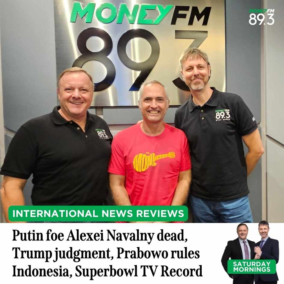 Saturday Mornings: International News Review: Russia's Navalny dead, Trump to pay $355 million, Indonesia's President Prabowo, and the Superbowl breaks records