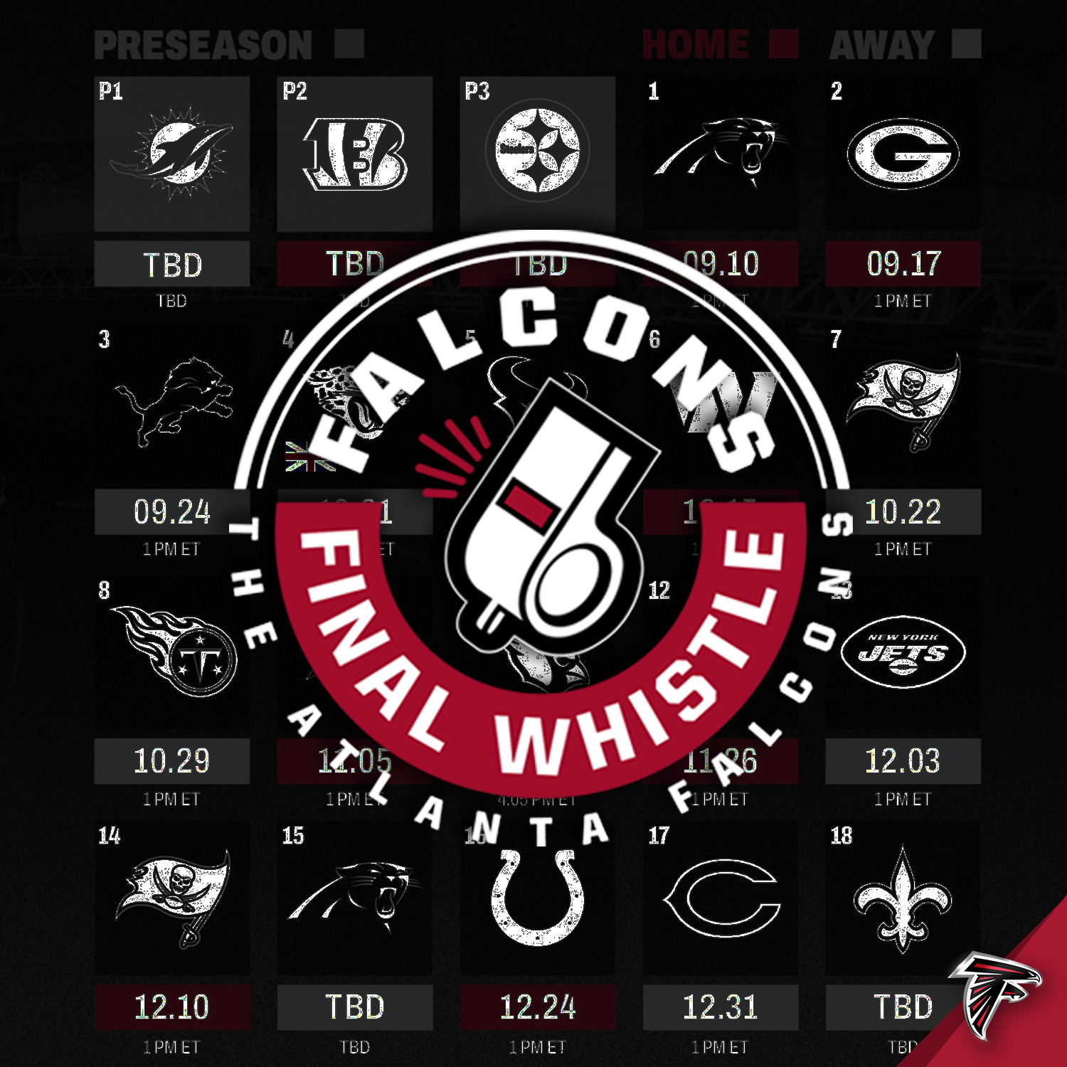 Breaking down 2023 Falcons schedule  Falcons Final Whistle Podcast 