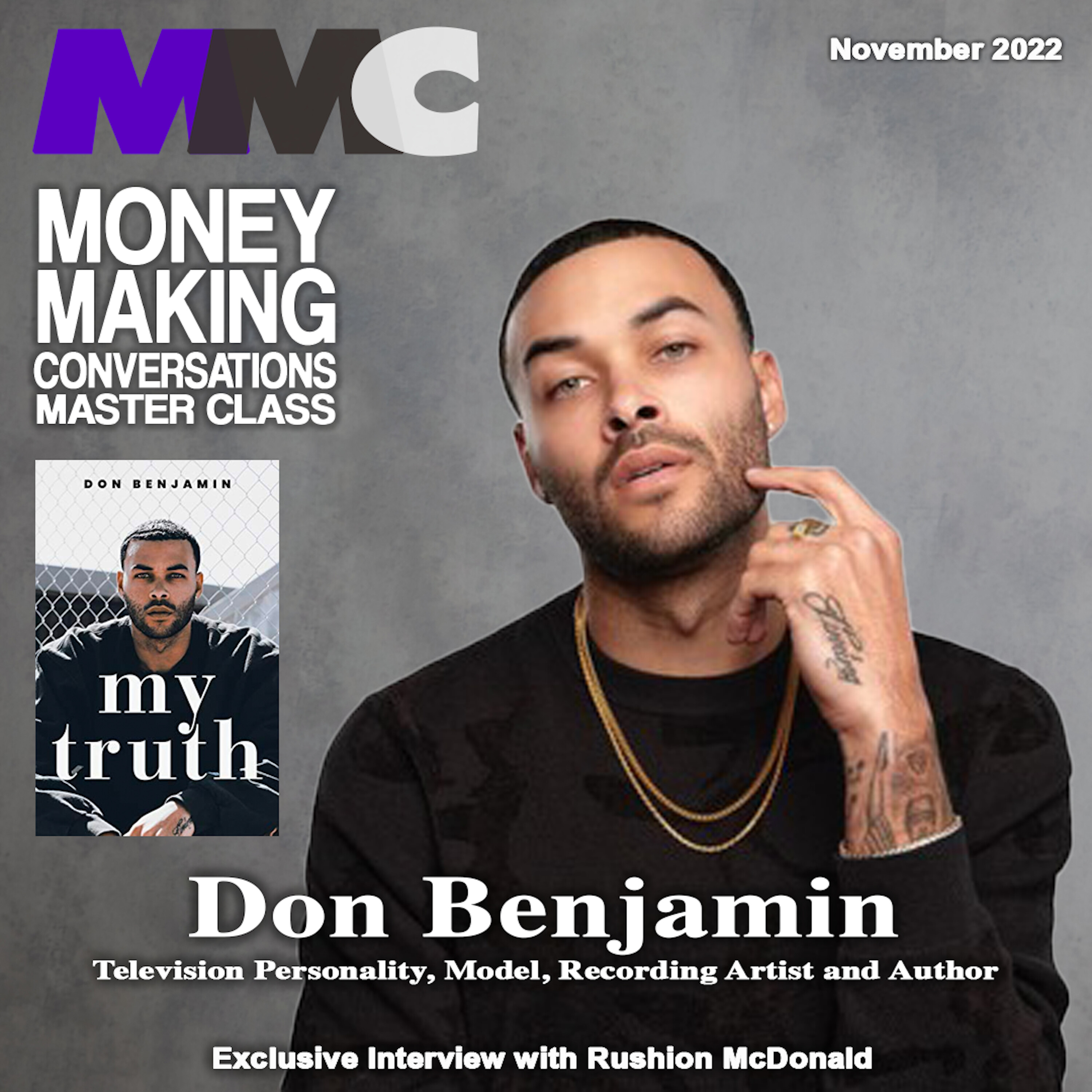 Rushion Interviews Actor, Model, Producer Don Benjamin, reveals intimate relationship moments from his new book 