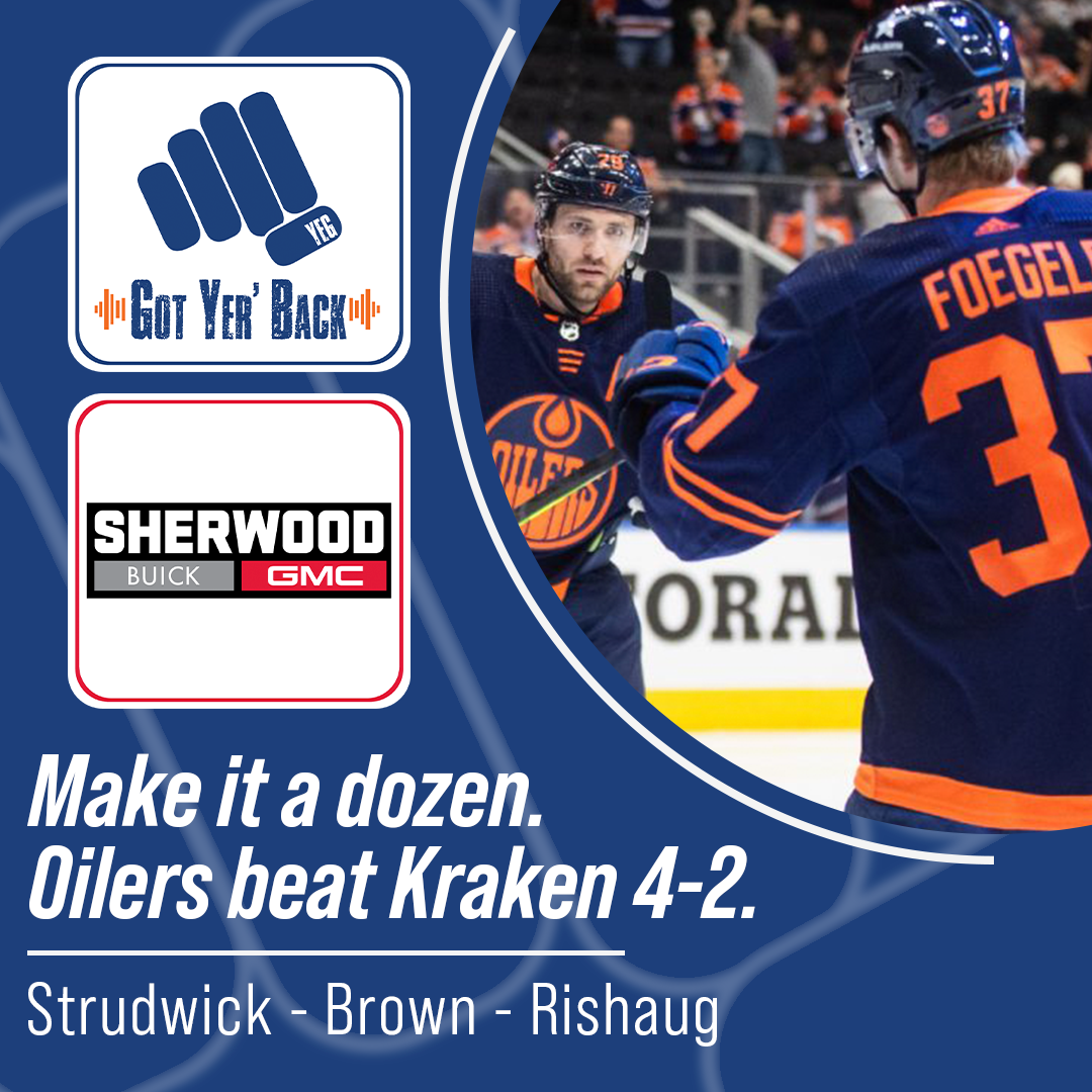 Make it a dozen. Oilers beat Kraken 4-2.