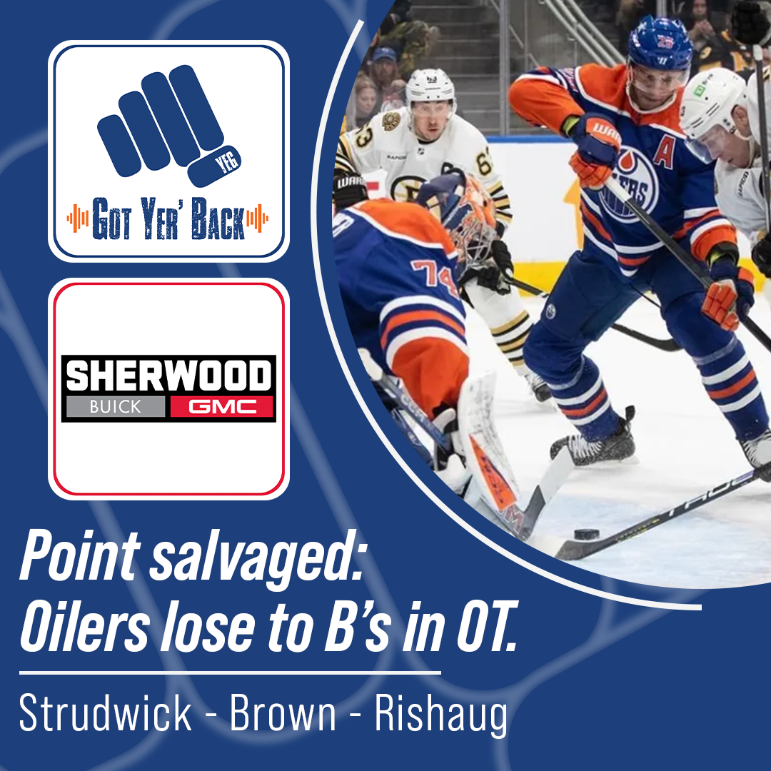 Point salvaged: Oilers lose to B’s in OT.