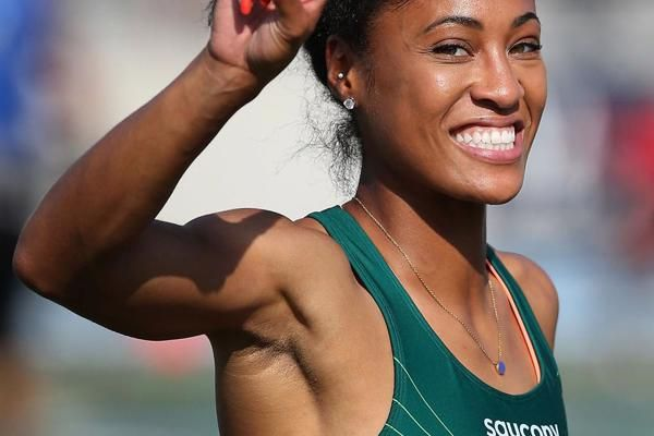 Star American hurdler Queen Claye is on Aussie soil for the Maurie Plant meet