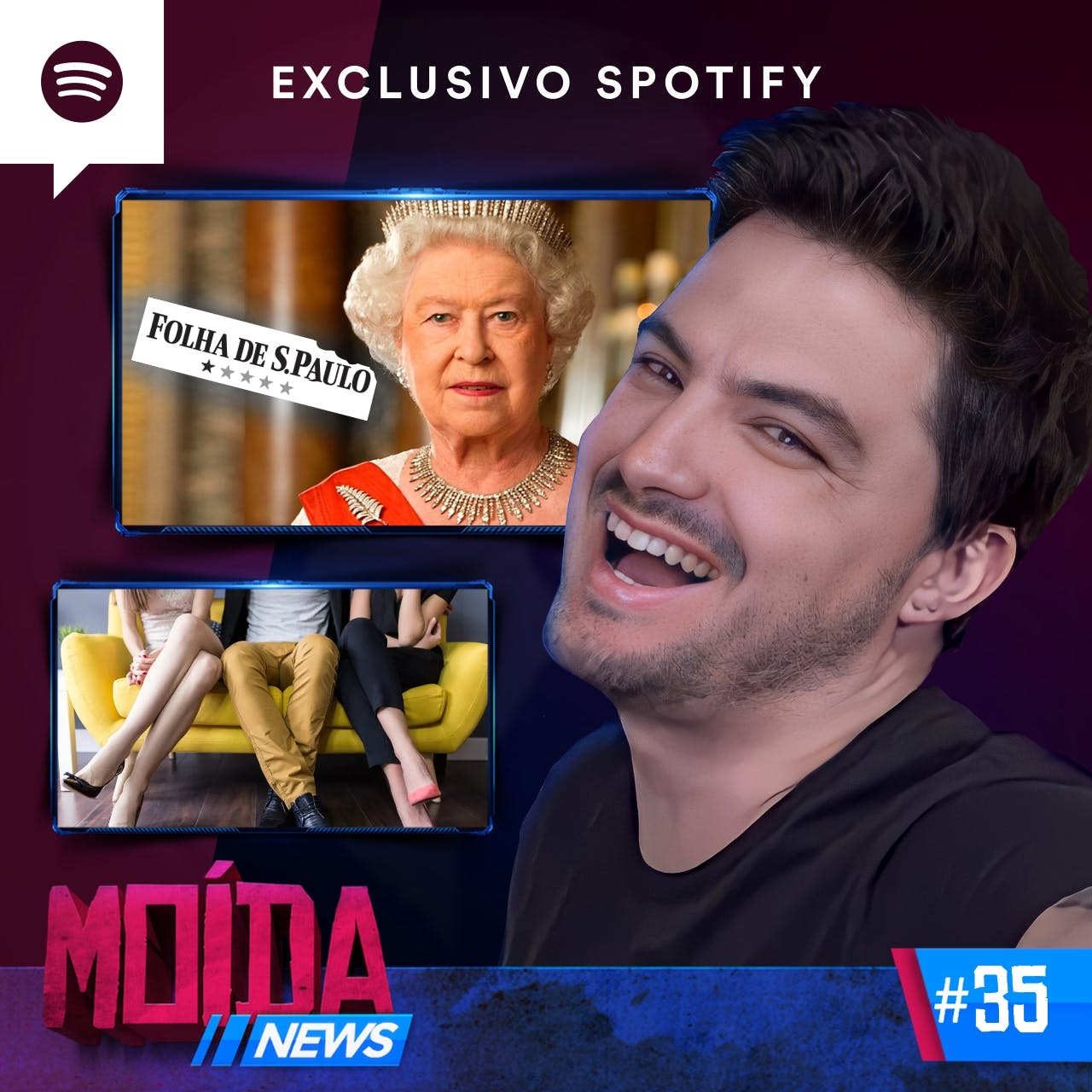 MoídaNews #35 › FELIPE NETO DOENTE EM PARIS E FOLHA DE SP MAT4 RAINHA ELIZABETH