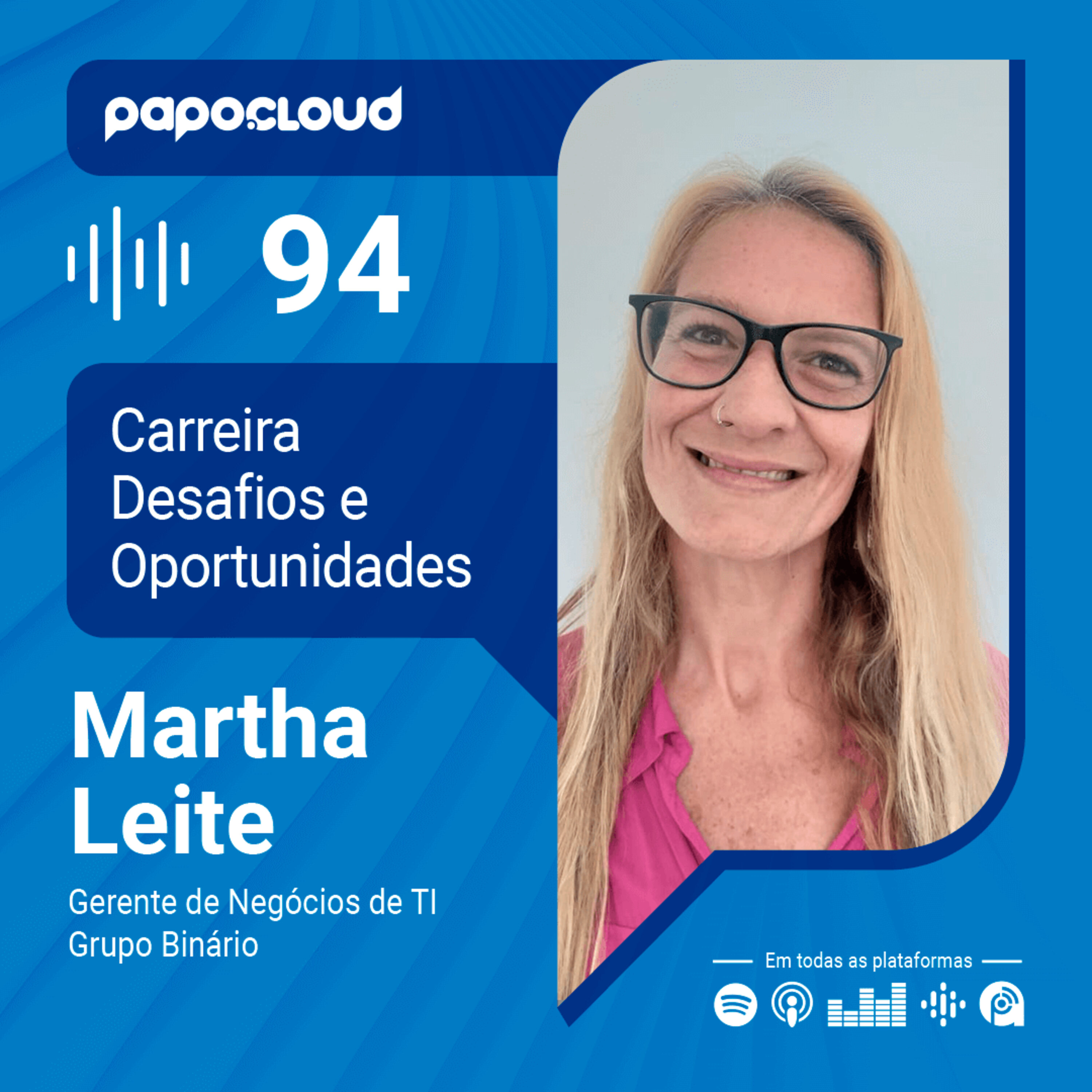 Papo Cloud 094 - Carreira e desafios mercado de TI com Martha Leite Gerente de Negócios de TI Grupo Binário