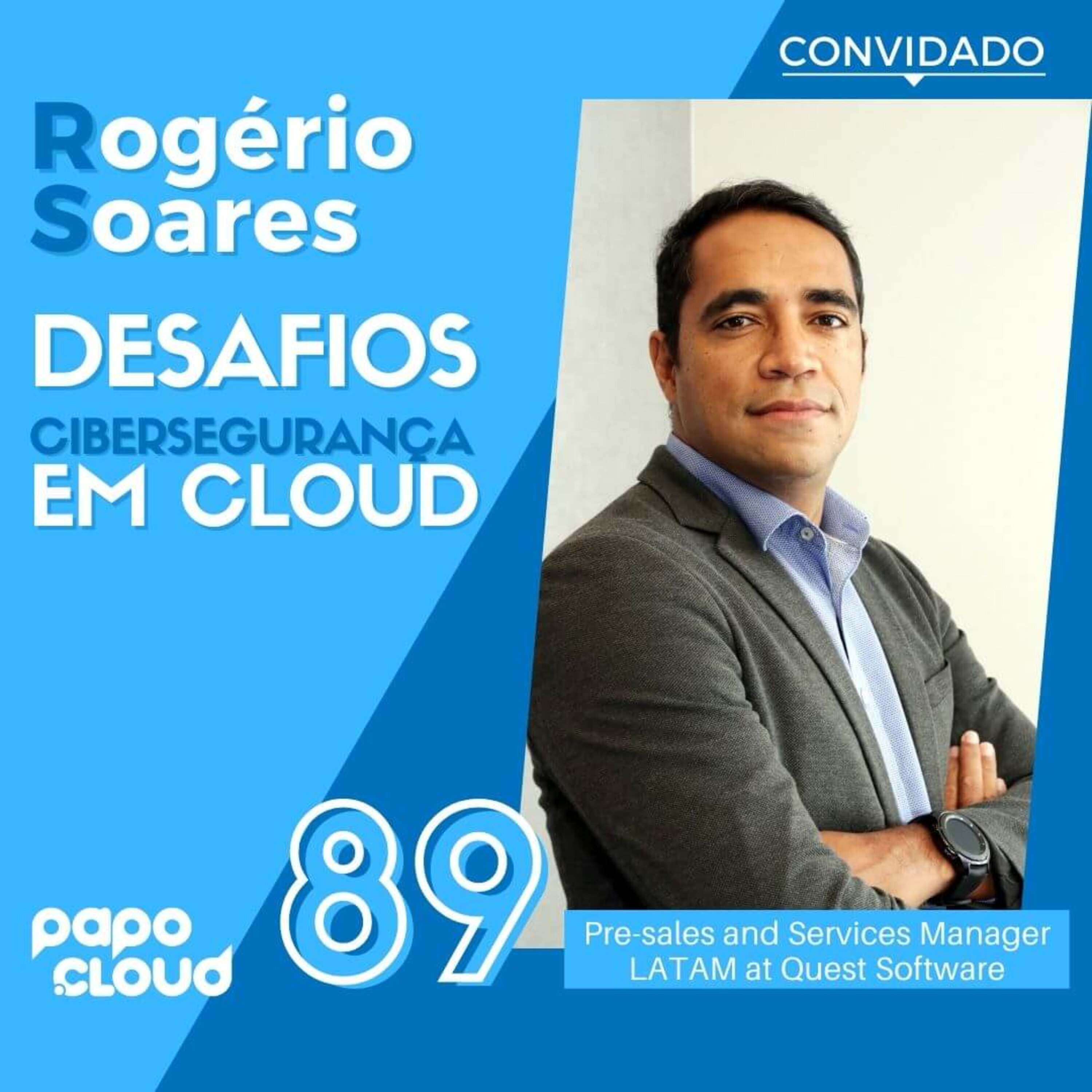 Papo Cloud 089 - Desafios das empresas em cibersegurança e cloud computing com Rogério Soares Diretor LATAM de Serviços da QUEST Software