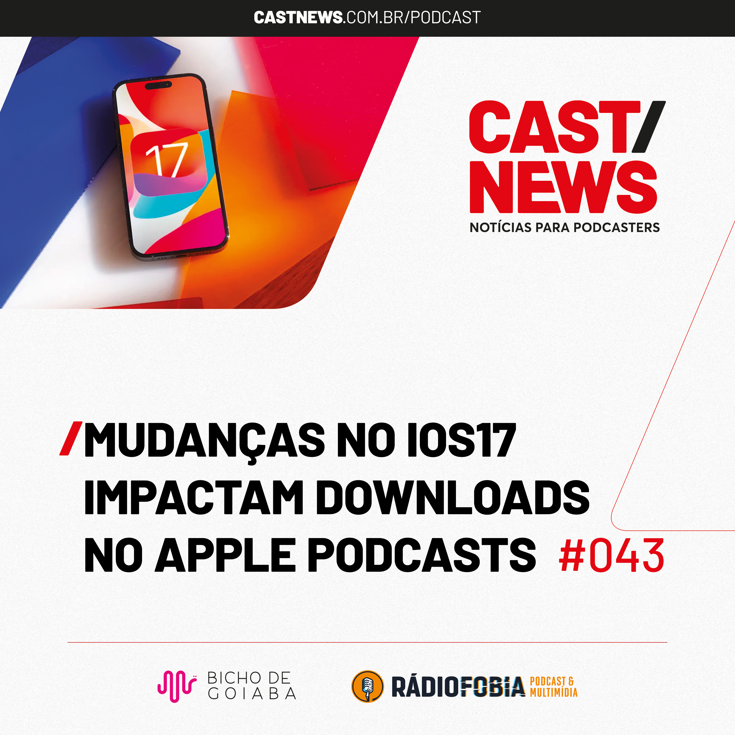 CASTNEWS #043 - Mudanças no iOS17 impactam downloads no Apple Podcasts