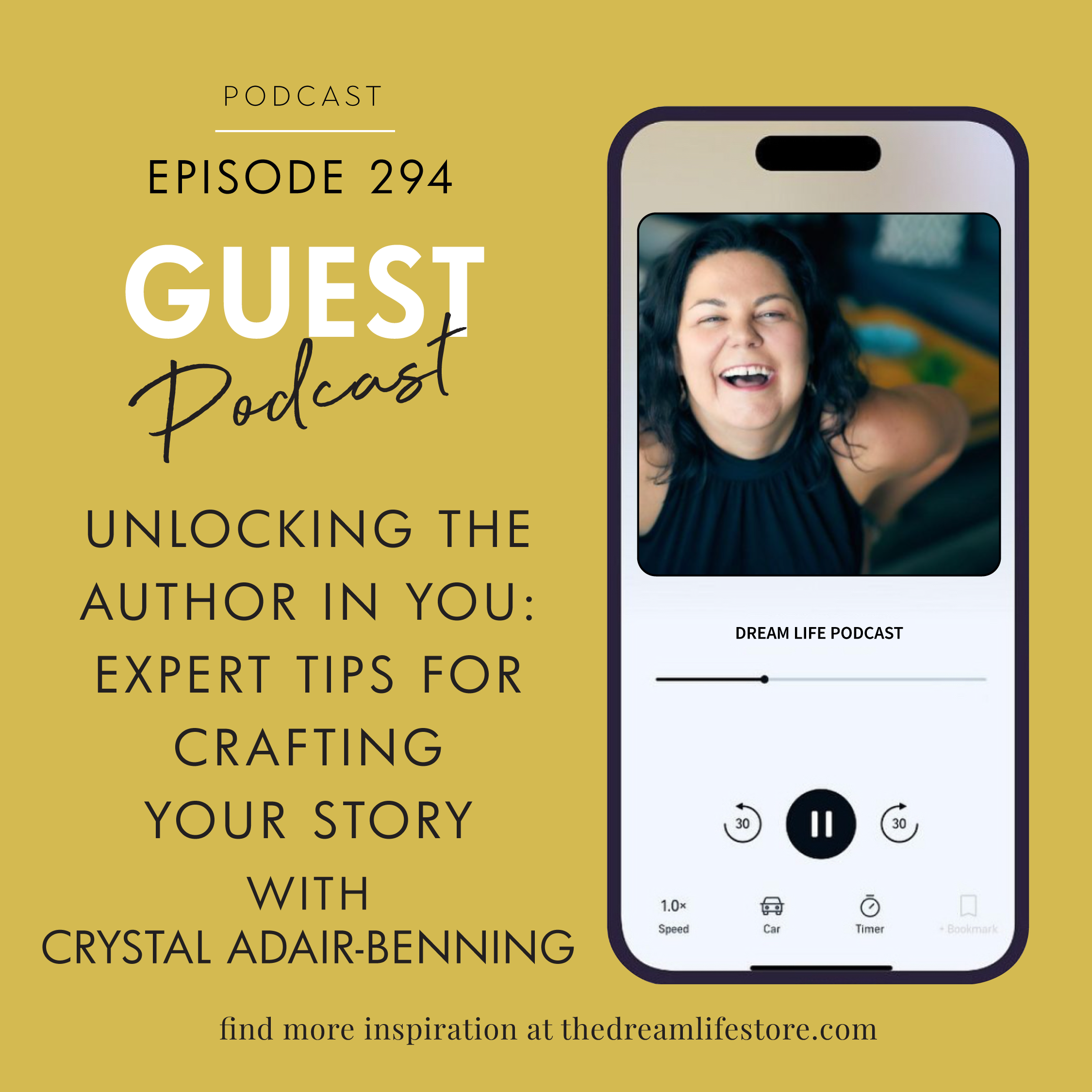 #294 - UNLOCKING THE AUTHOR IN YOU: EXPERT TIPS FOR CRAFTING YOUR STORY with Crystal Adair-Benning